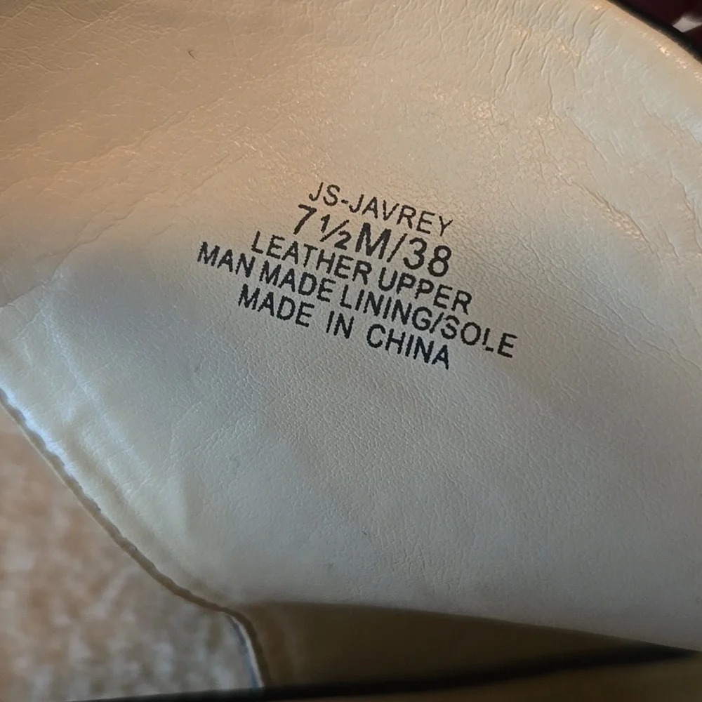 NWOT Jessica Simpson Black Peep-Toe Leather Heels - Picture 8 of 8